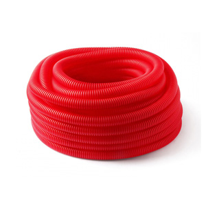 Кожух д/ мет. пластиковой трубы 25мм (красный) 100м